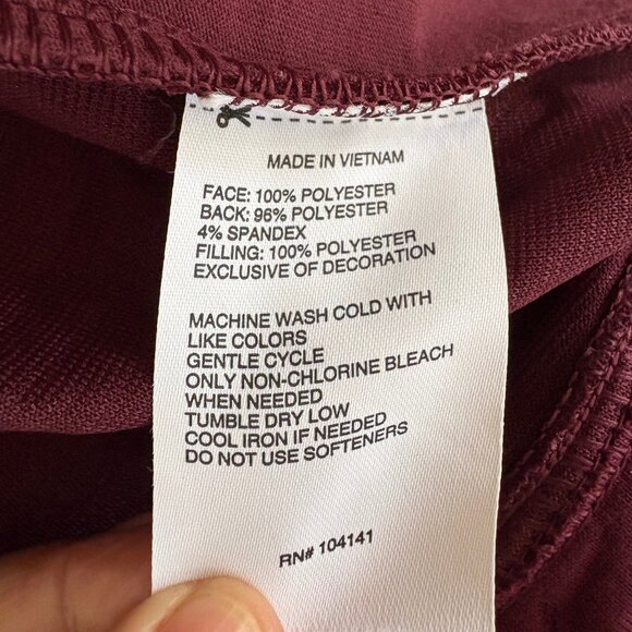 DSG Women’s Quilted Full Zip Hoodie Jacket M Burgundy - Picture 7 of 7